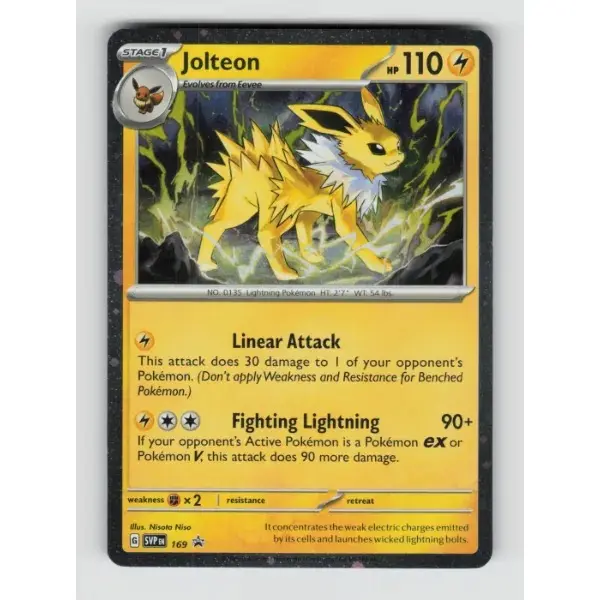 POKEMON TCG AUTHENITC RAW SINGLES: Jolteon (Cosmos Holo) Scarlet & Violet Promo Rare 169 near mint English
