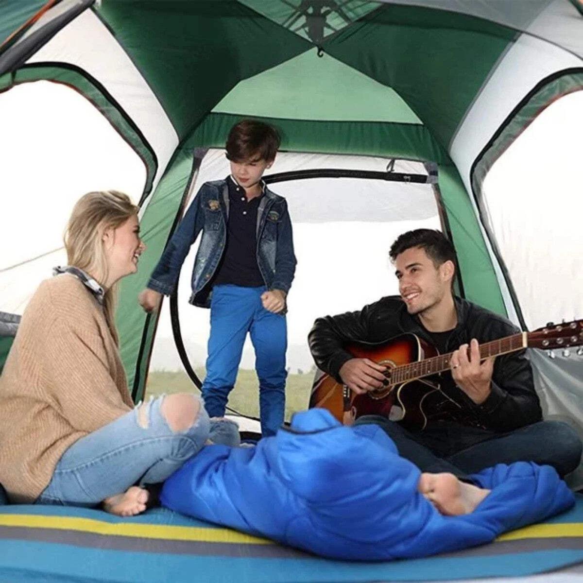 3-4 Person Automatic Pop Up Camping Tent, Portable Sun & Rain Resistant Outdoor Tent with 5 Adjustable Vents, Coverable Openings for Wind Block & Ventilation, Ideal for Hiking Picnic Beach # family camp Festival tent shade quiet canopy 3-4 Person Automatic Pop Up Camping Tent, Portable Sun & Rain Resistant Outdoor Tent with 5 Adjustable Vents, Coverable Openings for Wind Block & Ventilation, Ideal for Hiking Picnic Beach # family camp Festival tent shade quiet canopy