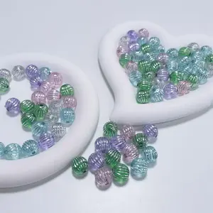 1 Pack Mixed Color Aurora Gradient Beads Korean Style Trend DIY Jewelry High Transparency Daily Handmade Clothing Accessories