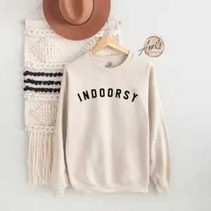 Indoorsy Sweatshirt, Indoorsy Hoodies, Homebody Sweatshirt, Cozy Sweatshirt, Fall  Hoodie and Sweater; T-shirt Cotton Menswear Polyester Tops Polyester Tops Underwear Pullover