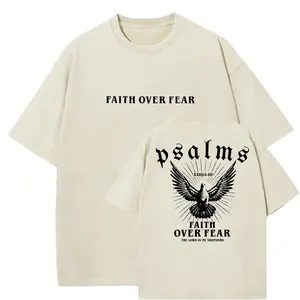 Psalms 23:1-3 - Faith Over Fear Shirts | Graphic Tee Shirts Designed For Both Men and Women Cotton Man