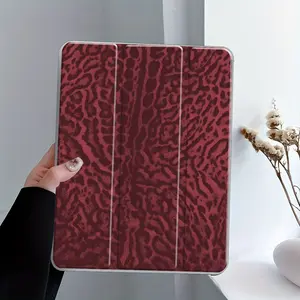Retro Wild Leopard Print Three-tiered stand iPad case，Transparent Acrylic Hard Back Panel With Pencil Slot，Suitable for All models of ipad. Scratch-resistant Ultra-thin Protective Case, Shock-resistant Full Cover Suitable for Offices Schools and Homes