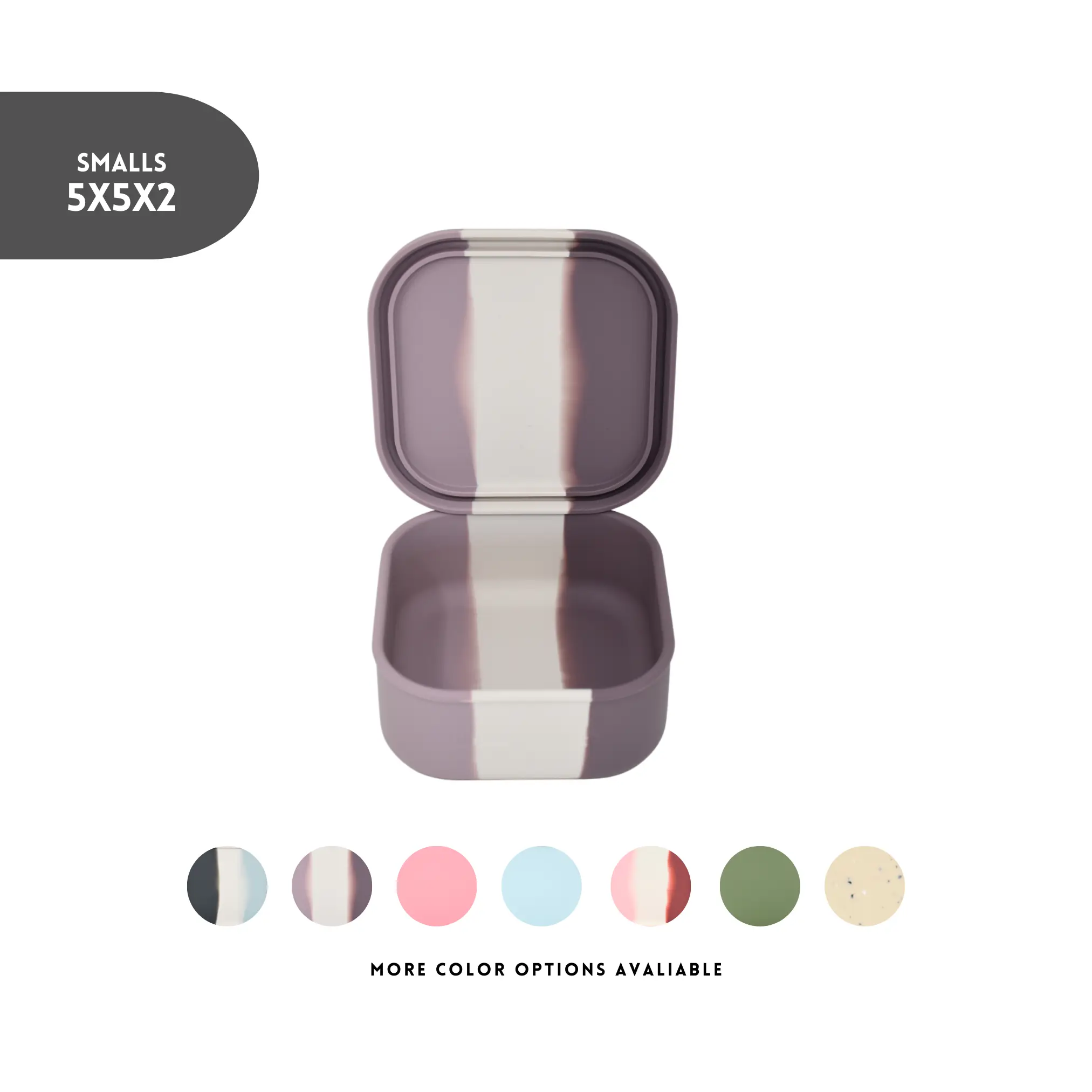 The Dearest Grey Leak Proof Silicone Smalls Bento Lunch Box Microwave and Oven Safe