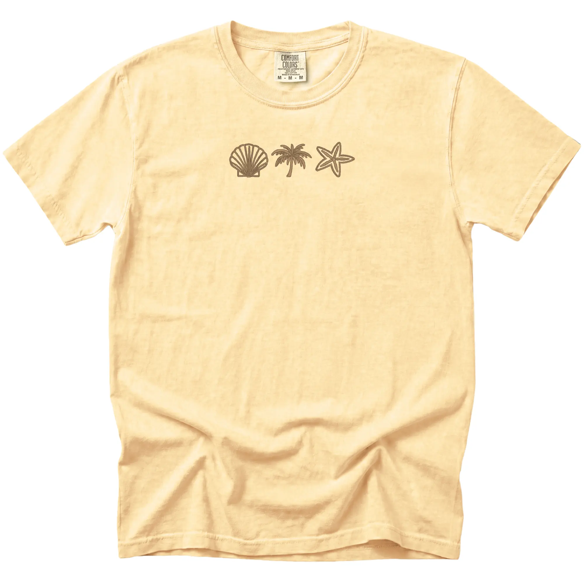 Coastal Summer Tshirt, Embroidered Tshirt, Trio Coastal Summer Tshirt