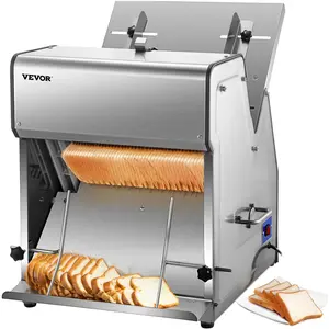 TikTokShopBlackFridayVEVOR Commercial Bread Slicer - 12mm Thickness, 31 Slices, Electric Toast Cutter, 110V