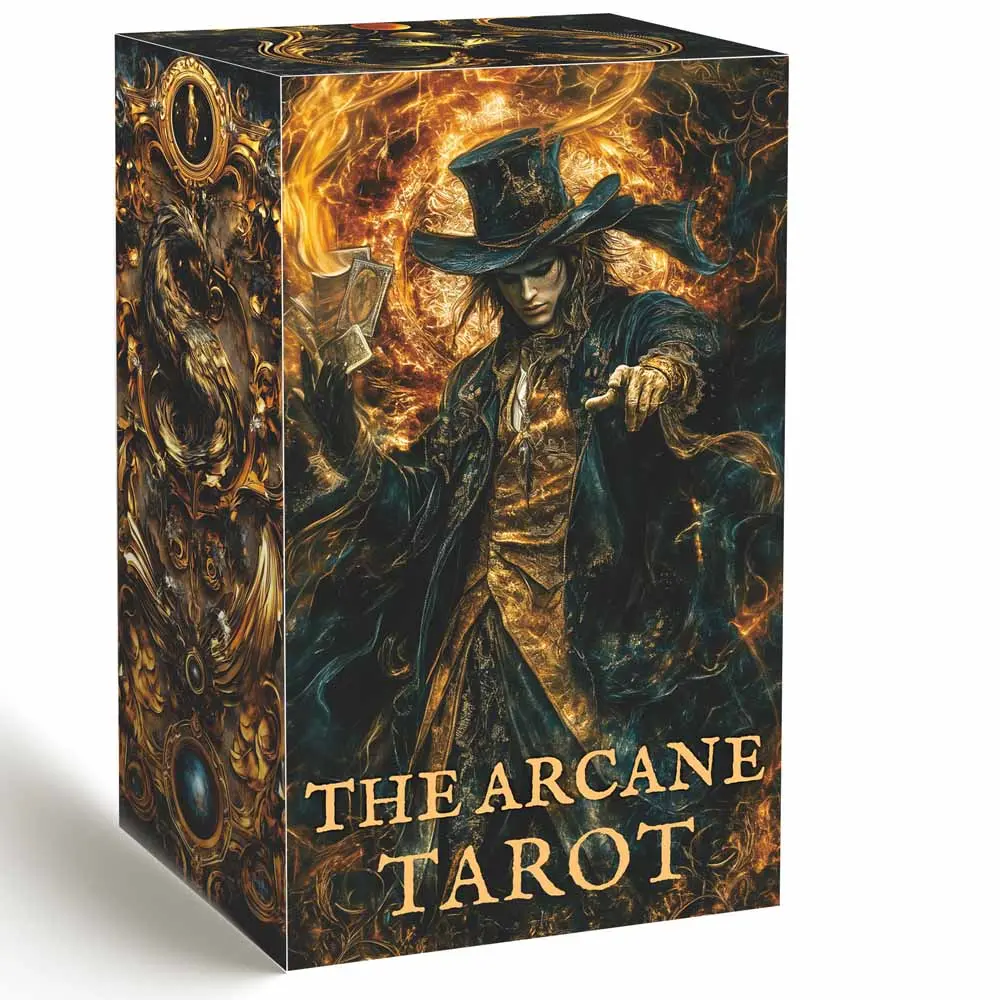 78 Cards Magic Arcana Tarot Deck, Tarot Card Decks, Durable Tarot Cards, 13x8cm, Traditional Play, Unlock Inner Fire, Includes Paper Instructions, Card Game Set