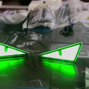 LED Devil'Eyes Universal MotorcycleLights Demon Eyes Headlight Motorcycle Mini Projector Lens Lamp Car Decoration Lights Led Front Lights