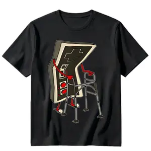 Old Gamer Retro Video Game T-Shirt Graphic Tees Cotton Round Neck Short Sleeves Design Comfortable Casual Outfit 80s and 90s RetroT-shirt - Bear Bear Soft