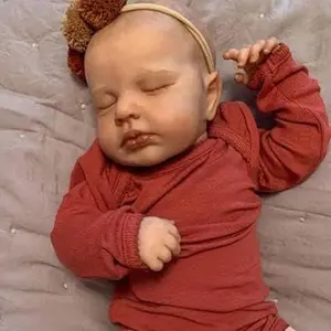 20"/50cm Reborn Doll - Adorable face, soft cloth body and vinyl limbs, the shape adds a touch of realism, making it an ideal playmate for children.Birthday Christmas gift,