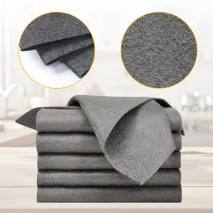 10 Counts Thickened Magic Cleaning Cloth, Microfiber Streak Free Cloth, Reuseable Magic Fiber Towels Rags, Cleaning cloths with multipurpose use, miracle cloths for glass, kitchen and vehicle windows. Durable Machine Washable