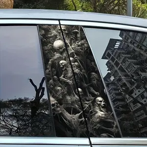 Skull Cartoon Vinyl Car Sticker - Waterproof and Scratch-Resistant Suitable for Glass, Metal, Plastic, and Wooden Surfaces - Fun Exterior Accessory universal decoration