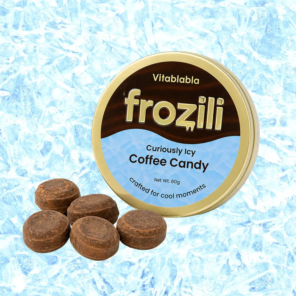 Strong Icy Menthol Coffee Candy – Real Arabica Coffee Flavor, Extra Cooling Coffee Mint Bonbons, No Added Caffeine, Refreshing Candy for Study, Work, Driving & Long Days