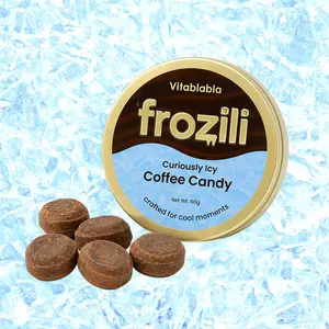Strong Icy Menthol Coffee Candy – Real Arabica Coffee Flavor, Extra Cooling Coffee Mint Bonbons, No Added Caffeine, Refreshing Candy for Study, Work, Driving & Long Days