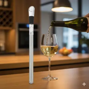 Portable Vortex Aerating Wine Decanter Kit for Camping & Travel, 304 Stainless Steel Anti-Spill Pourer with Rotating Function, Fast Wine Accessory for Picnics Parties Outdoor Use