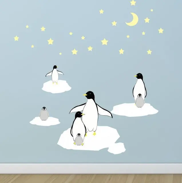 Penguin Room Wall Decals - Decorative Vinyl Stickers