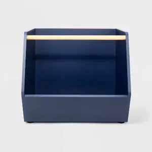 Kids' Stackable Laminate Storage Bin Blue - Pillowfort