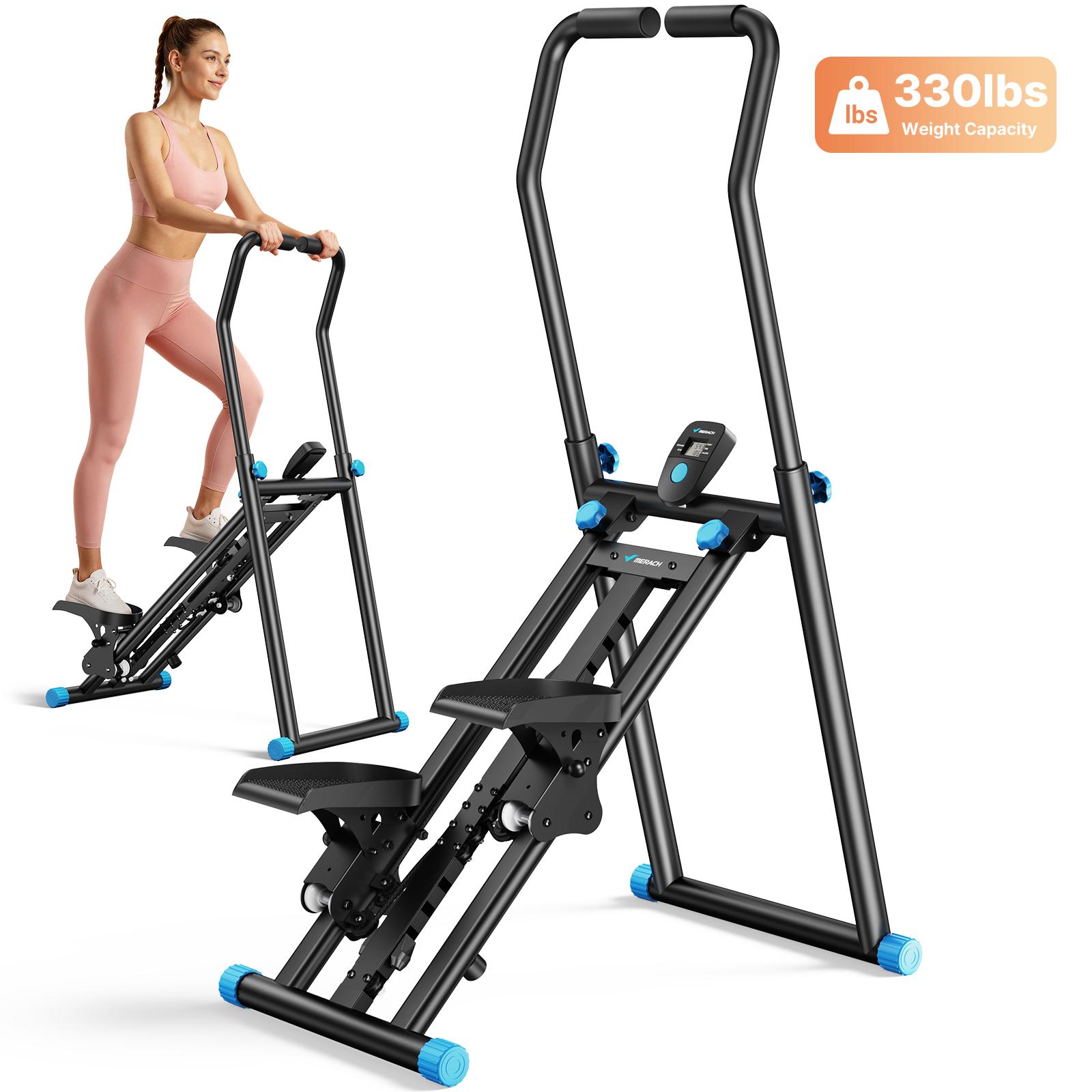 Merach Stair Stepper Vertical Cardio Climber, Full-Body Training with 330LBS Capacity Adjustable Pedals, Ergonomic Handlebar Smooth Quiet Operation, Home Gym Equipment Summervibes