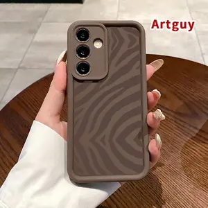 Phone Case Compatible with Samsung Galaxy S23 Ultra S24 Plus S25 S22+  Zebra Striped Artistry Pattern Full Body Protection Shockproof Soft Silicone Cover Cellphone Protective Casing
