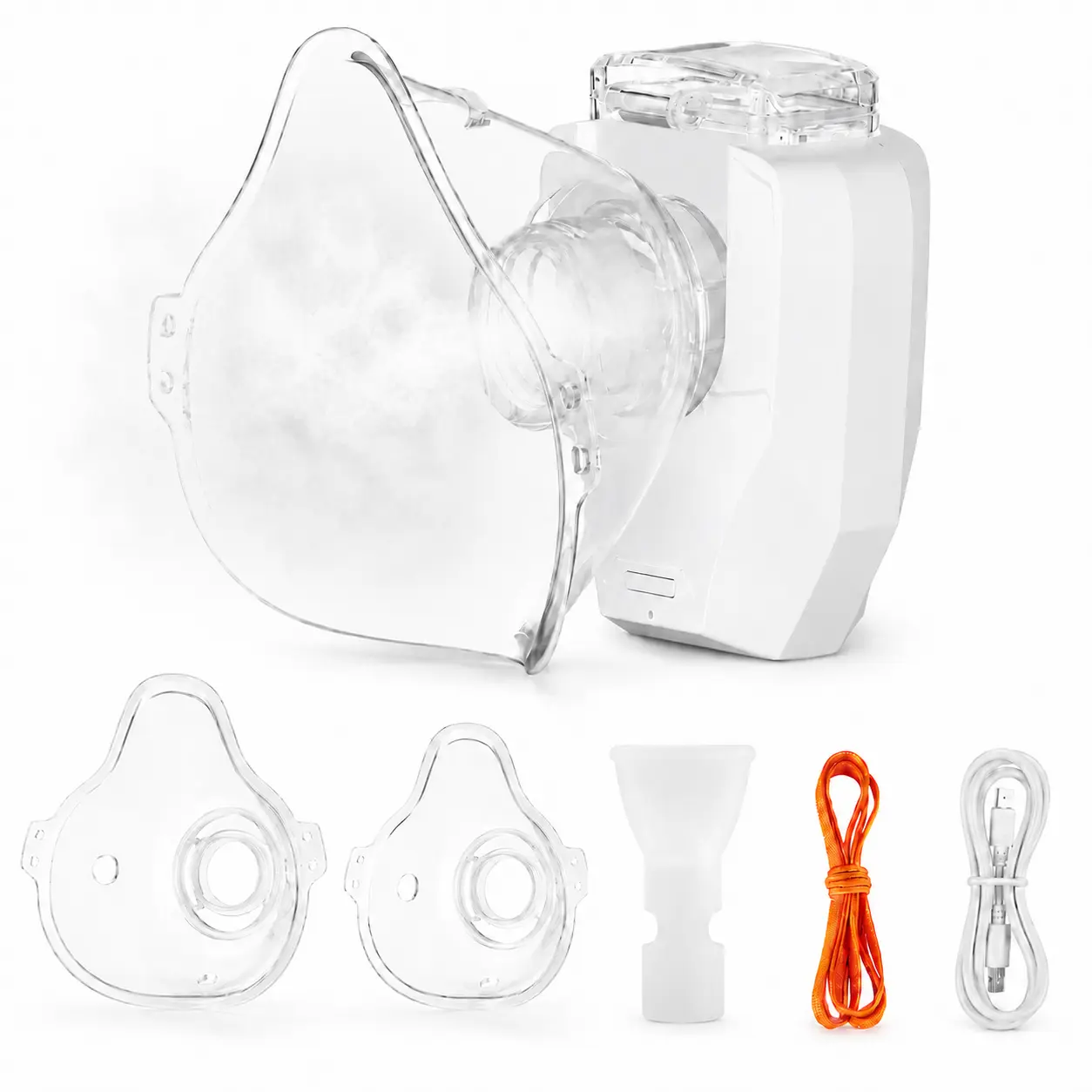 Hand-held Nebulizer for Respiratory System, Portable Nebulizer with Self-Clean Mode, Rechargeable Nebulizer for Home Office Travel,back to school,back to school haul child mask