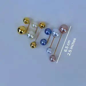 Gold Pearl Styling Pin Set of 6 | Elegant Brooch for Blouses & Tops | No-Tuck Shirt Clip