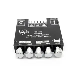 bass control2.1 Channel Bluetooth 5.0 Subwoofer 200W Amplifier Board 50WX2+100W Power Audio Stereo Amplifier Board Bass AMP AUX