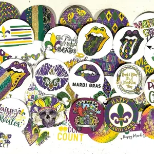 Mardi Gras cardstock freshie inserts