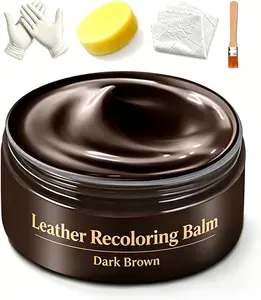 Leather Recoloring Balm, Leather & Vinyl Color Restorer Conditioner – Repairs Faded & Scratched Leather Color