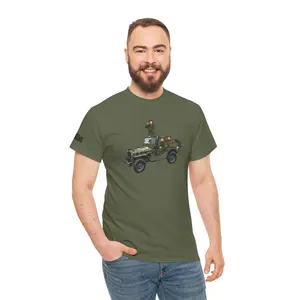 "Old Blood and Guts salute" Adventure Ready Unisex Heavy Cotton Tee – Casual, Travel, Camping, Gift for Outdoorsy Friends, Everyday Wear