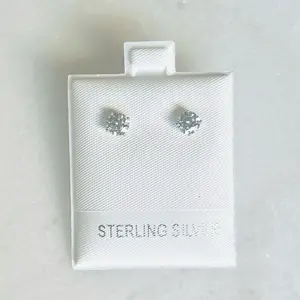 Aretes diseño inspiración moissanite. Plata 925 Italiana