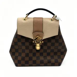 Pre-owned Louis Vuitton LV brown checkerboard checkered beige Clapton backpack 21*10*21cm th260511114