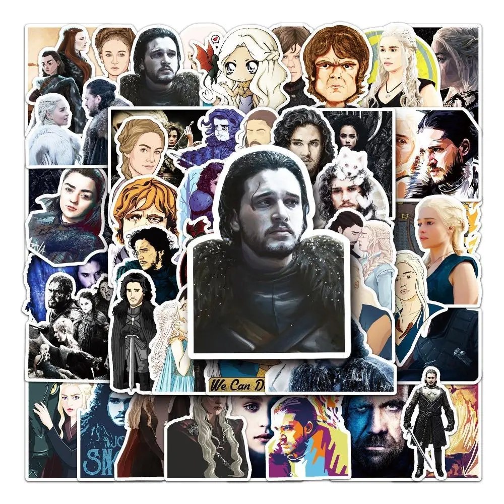 50pcs American TV Series Game of Thrones Graffiti Stickers Suitcase Stationery Laptop Computer Guitar Cell Phone Decorate Decals