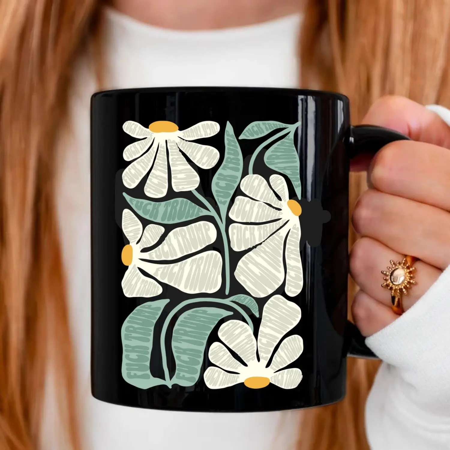 [Sale Up To 50%] Subtle Anti Trump Mug, Fuck Trump, Trump Sucks, Feminist Gift, Feminism, Anti Trumpism, Anti Maga, Liberal Gift, Anti Trump Gift, Ceramic Mug, 11oz & 15oz