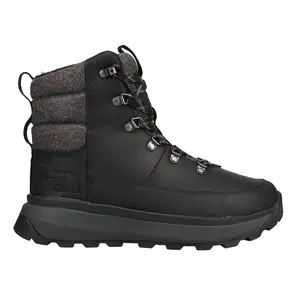 The North Face Mens Bergen Leather Waterproof Winter Casual Boots Ankle - Black