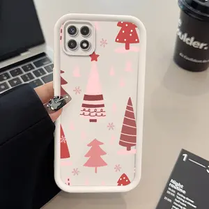 TPU Phone Case suitable for Samsung Galaxy A22 A22 A22S A21S A20 A20S A16 A15 A14 A13 A13 5G Christmas tree dream Pattern Anti-Scratch Shockproof Soft Protective Cover Smartphone Casing