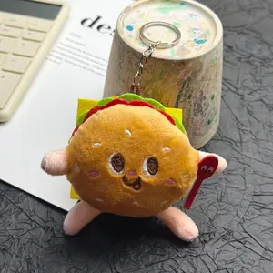 Cute Keychains with Fries,Burgers Legs Kawaii Backpack Pendant Mini Car Keychain