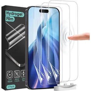 3 Pack Flexible Film for  17 Screen Protector[NOT GLASS], Non-breakable Soft TPU Hydrogel Film for  17, Invisible Thin, Scratch Resistant, Self-