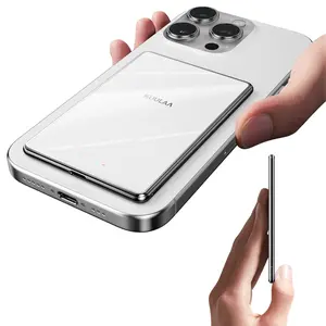 KUULAA Magnetic Wireless Power Bank 5000mAh Ultra Slim Fast Charger for iPhone 16/15/14/13/12 Series 520 Valentine Gift