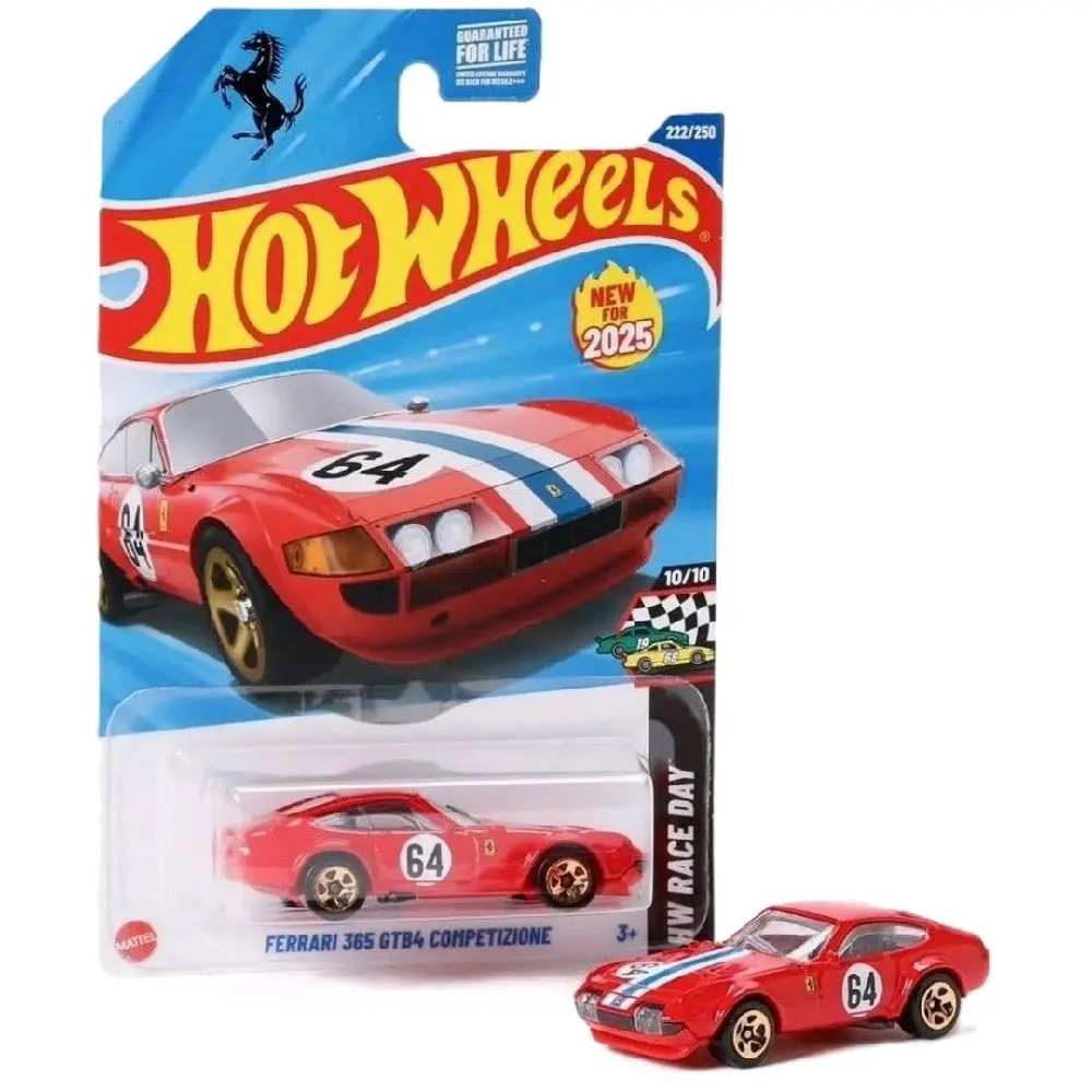 Hot Wheels New 2025 Design Update Ferrari 365 GTB4 Competizione Diecast Toy, Collectible Model Car for Collectible Displays