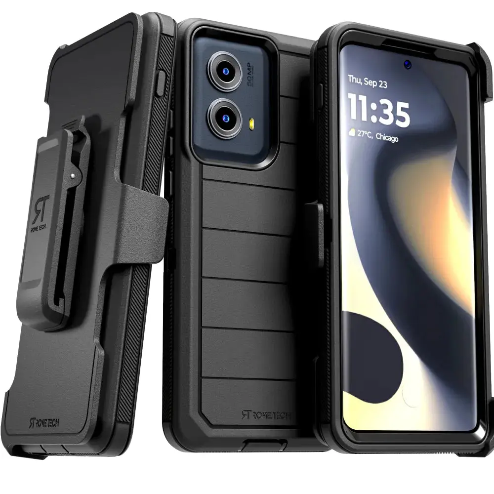 Rome Tech Motorola Edge 2024 Defender Series Case - Durable Shockproof Cover with Screen Protector & Kickstand for Enhanced Protection