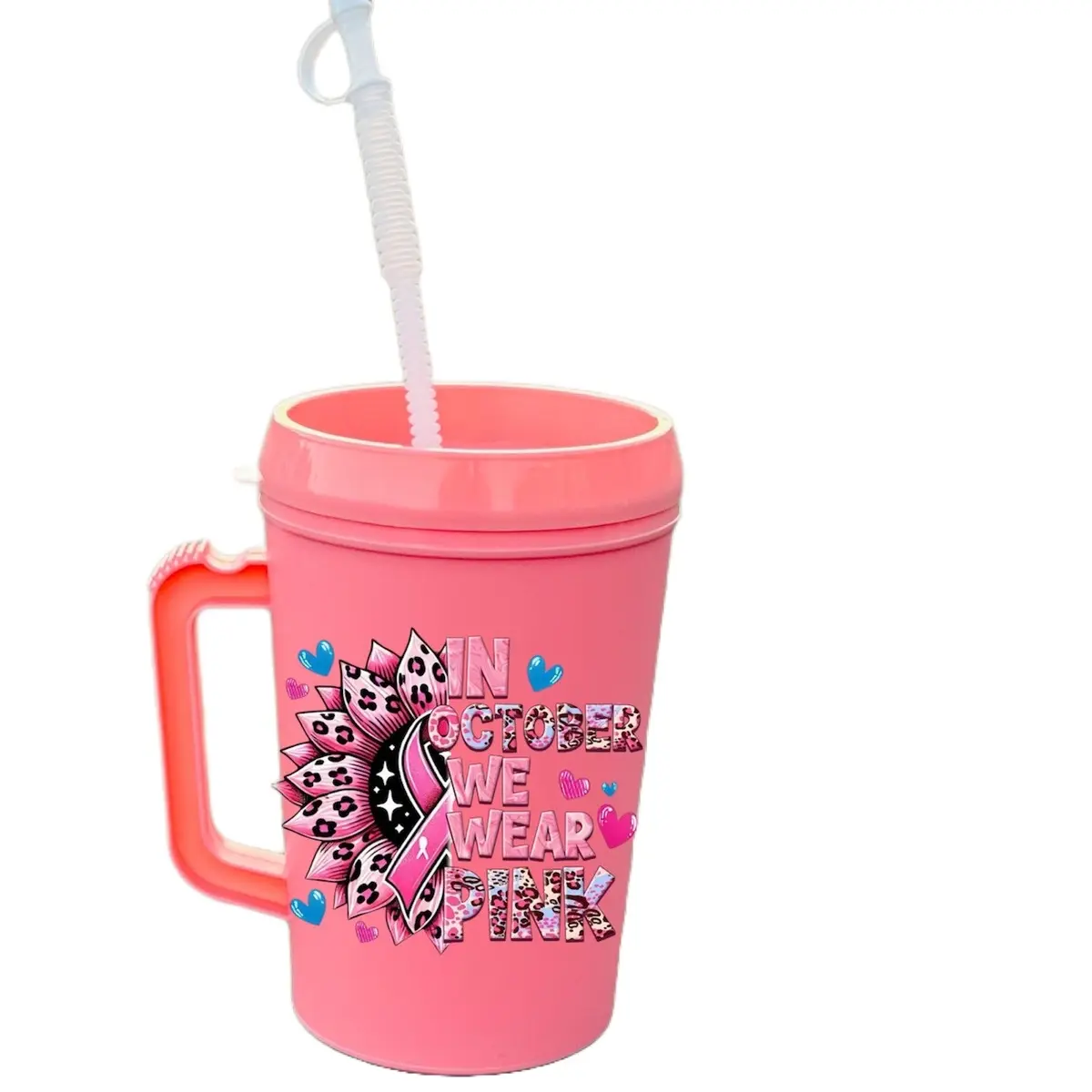 34oz HIP SIPS Mega Trucker Mug - Insulated Retro Hospital Mug for Pregnancy Gift and Bridal Party - Reuse, Drinkware Lid Straw Reusable Washable Cup Coffee