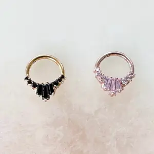 16 Gauge Marquis Crystal Clicker for Septum or Daith piercings.
