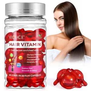 【New】Hair Care Essential Oil Capsules-Hair Vitamins Moroccan Oil Capsules for Women & Men - Serum Enriched with Argan Oil & Avocado Oil for All Hair Type Frizzy Dry Curly - Vitamin A, E, Pro B5 Summervibes, Haircare, Natural Fluffy Hair summerwins