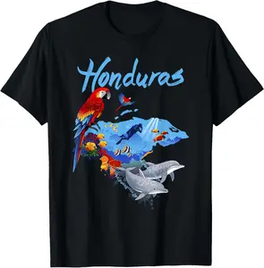 100% Cotton Unisex Honduras map T-Shirt