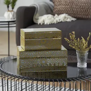 Gold Geometric Jewelry Box Set by CosmoLiving Organiser