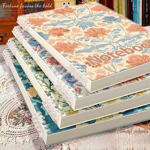 Retro floral loose-leaf notebook inspired by classic patterns and soft vintage colors. Comes in Two Size Options, A5 and B5 sizes, making it perfect for study notes, journaling, planning, sketching, or thoughtful Stationery Supplies gifts. Spiral Notebook