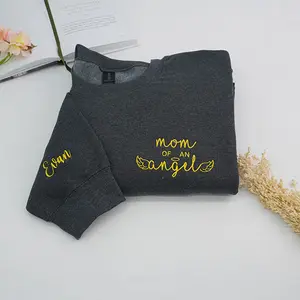 Custom Embroidered Mom of An Angel Sweatshirt, Personalized Baby Memorial Sweatshirt, Baby Memorial Sweatshirt,  Remembrance Gift for Mama