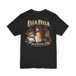 (Back) Ella Fella Country Singer Tee - Concert & Bar T-Shirt For Men Women Unisex Graphic Tee Streetwear Crewneck Casual Top Clothing Menswear Outfits .
