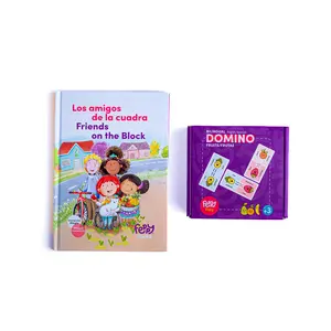 Friends on the Block / Los Amigos de la Cuadra — Bilingual Spanish-English Paperback Book & Domino Game Bundle for Kids Ages 3–10