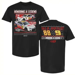 Chase Elliott & Dale Jr. 2025 Darlington T-Shirt, "Honoring A Legend" Throwback Graphic Tee for Men, For NASCAR Fans of Hendrick Motorsports, Official Racing Merch Gift Apparel.