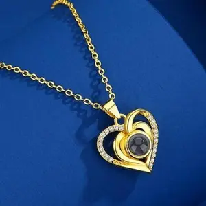 Heart Projection Photo Necklace, Projection Jewelry for Women, Personalized Memorial Picture Gift, Best Friend Gift, Birthday Gift for Her